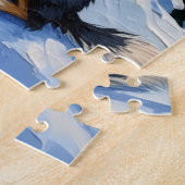 Border Collie Christmas Lighthouse Holiday ジグソーパズル (側面)