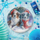 Border Collie Christmas Paper Plate ペーパープレート (パーティー)