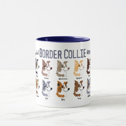 Border Collie colors - Mug マグカップ (中央)