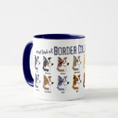 Border Collie colors - Mug マグカップ (正面左)