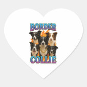 Border Collie Copy ハートシール (正面)