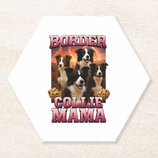Border Collie Copy Copy ペーパーコースター (正面)