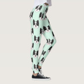 Border Collie Cute Dog Lover Pattern レギンス (右)