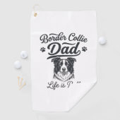 Border Collie Dad Life Is Ruff Vintage Shirt Desig ゴルフタオル (インサイチュ)