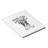 Border Collie Dad Life Is Ruff Vintage Shirt Desig ノートパッド (アングル)