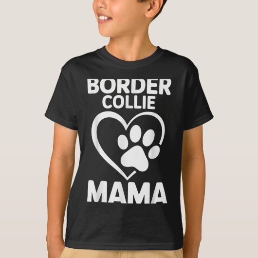 Border Collie Design For Women Girls Mom Border Co Tシャツ (正面)