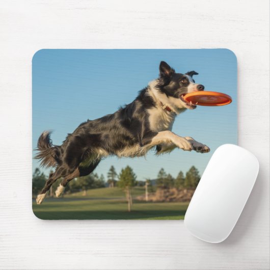 Border Collie Disc Golf Mousepad マウスパッド (マウス)