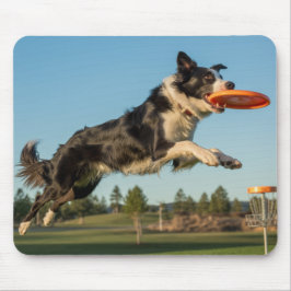 Border Collie Disc Golf Mousepad マウスパッド