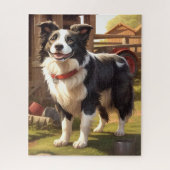 Border Collie Dog ジグソーパズル (縦)