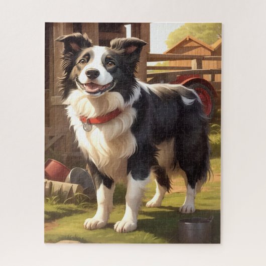 Border Collie Dog ジグソーパズル (縦)
