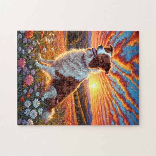 Border Collie Dog ジグソーパズル (横)