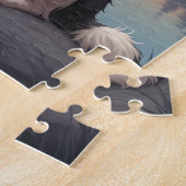 Border Collie dog ジグソーパズル (側面)