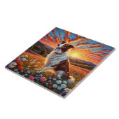 Border Collie Dog タイル (側面)