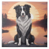 Border Collie Dog タイル (正面)