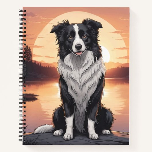Border Collie Dog ノートブック (正面)