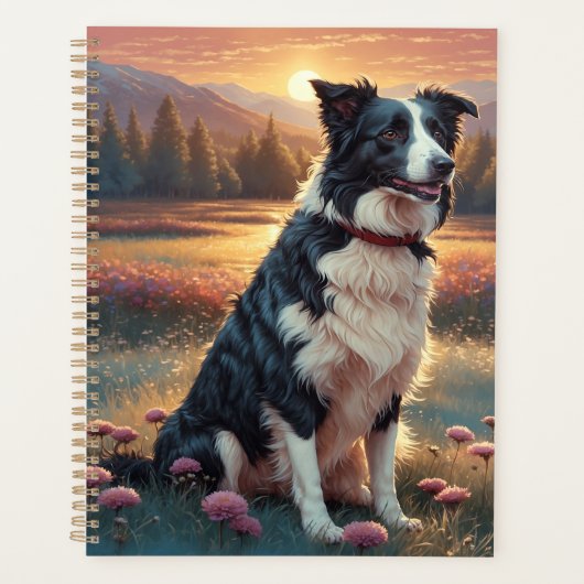 Border Collie Dog プランナー手帳 (正面)