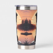 Border Collie Dog 保温保冷タンブラー (右面)