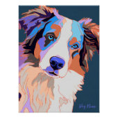 Border Collie Dog 001 - Bruno Pokopen ポスター (正面)