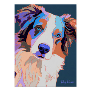 Border Collie Dog 001 - Bruno Pokopen ポスター