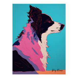 Border Collie Dog 002 - Bruno Pokopen ポスター