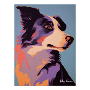 Border Collie Dog 004 - Bruno Pokopen ポスター