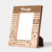 Border Collie dog - Border Reindeer レーザー彫刻フレーム (左)