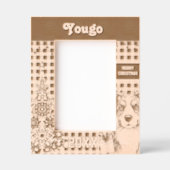 Border Collie dog - Border Reindeer レーザー彫刻フレーム (正面)