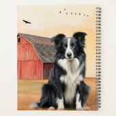 Border Collie Dog Country Western Red Barn プランナー手帳 (裏面)