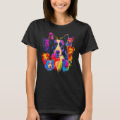 Border Collie Dog Family Tシャツ (正面)