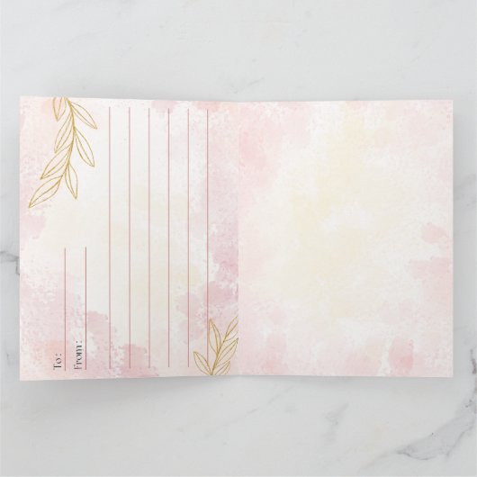 Border Collie Dog Folded Greeting Card カード (内部)