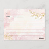 Border Collie Dog Greeting Card ポストカード (裏面)