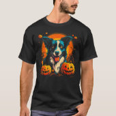 Border Collie Dog Halloween Theme Tシャツ (正面)