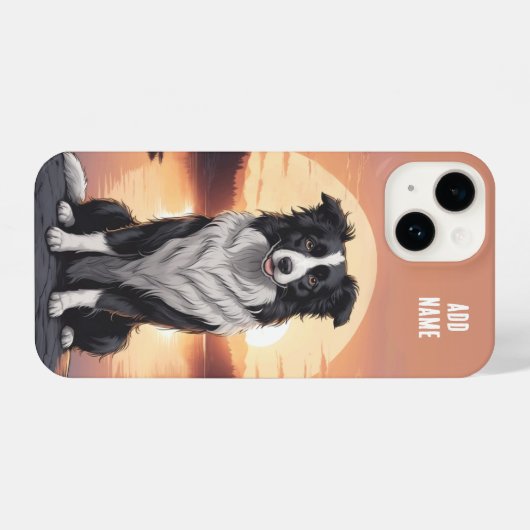 Border Collie Dog iPhoneケース (裏面横)