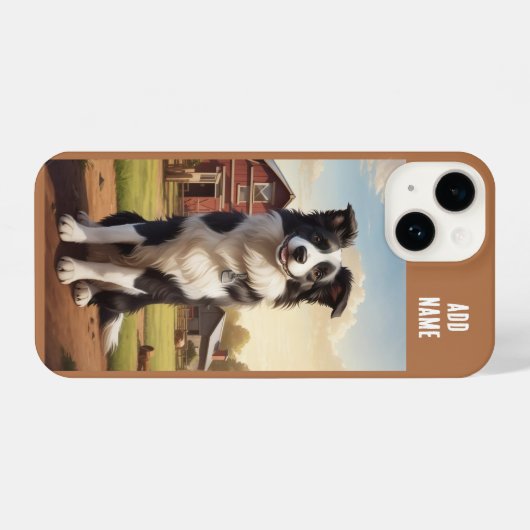 Border Collie Dog iPhoneケース (裏面横)