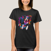 Border Collie Dog Pop 1 Tシャツ (正面)