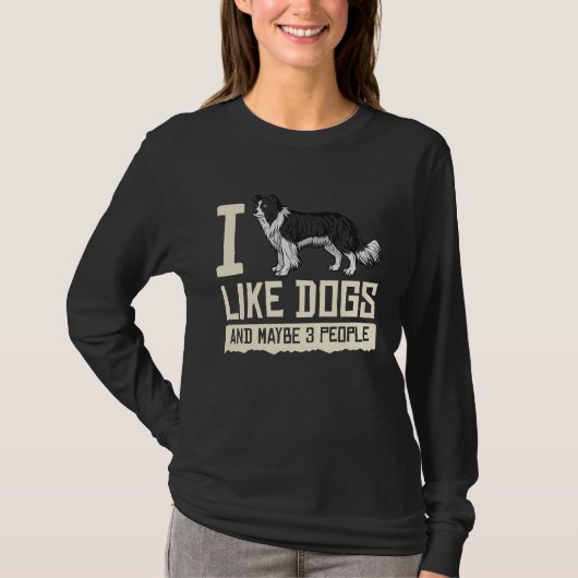 Border Collie Dog Puppies Owner Lover 1 Tシャツ (正面)