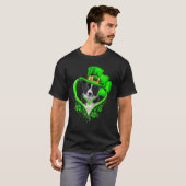 Border Collie Dog St Patricks Day Lover Irish Sham Tシャツ (正面フル)