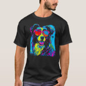 Border Collie Dog Sunglasses 1 Tシャツ (正面)