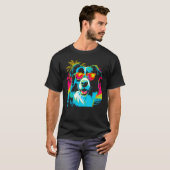 Border Collie Dog Sunglasses Tシャツ (正面フル)