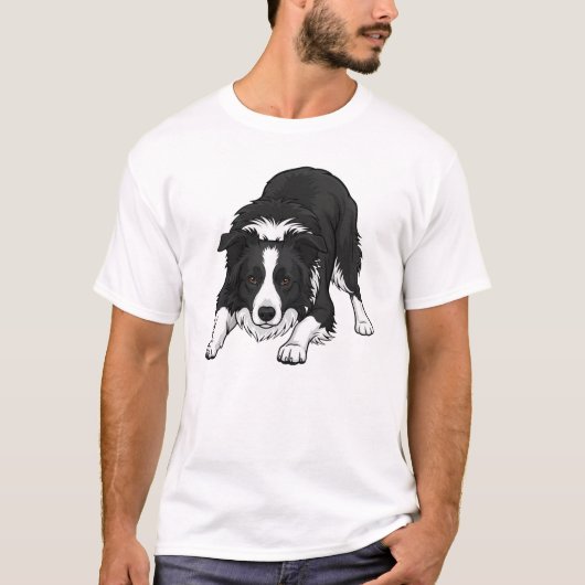 Border Collie Dog Tシャツ (正面)