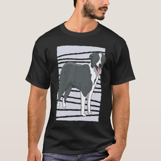 Border Collie dog Tシャツ (正面)