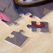 Border Collie Dog Valentine's Day ジグソーパズル (側面)