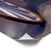 Border Collie Dog Valentine's Day ポスター (コーナー)