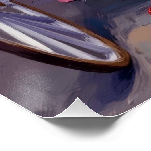 Border Collie Dog Valentine's Day ポスター (コーナー)