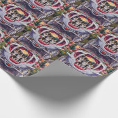 Border Collie Dog Valentine's Day ラッピングペーパー (角)