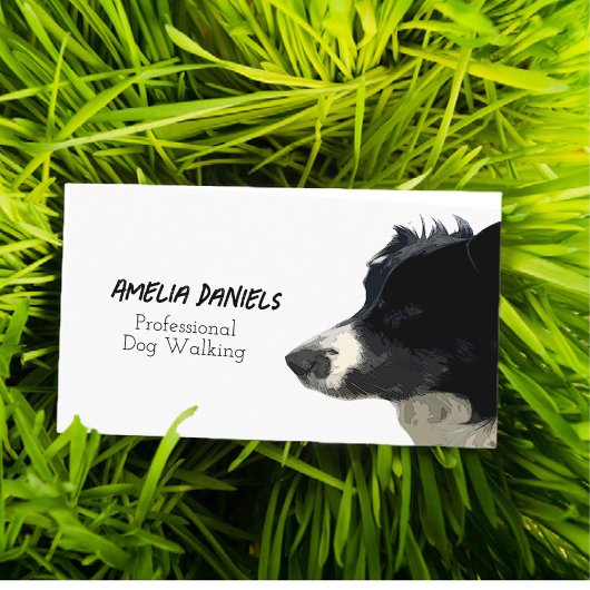 Border Collie Dog Walking/ Groomer Business Card 名刺