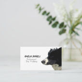 Border Collie Dog Walking/ Groomer Business Card 名刺 (スタンド正面)