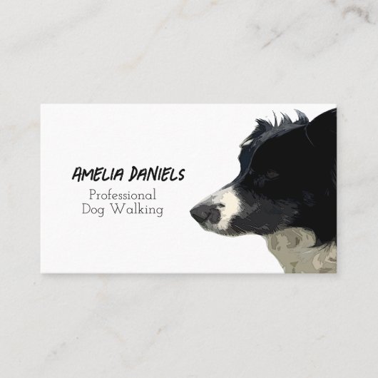 Border Collie Dog Walking/ Groomer Business Card 名刺 (正面)