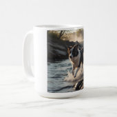 Border Collie Elegant Breed Coffee Mug コーヒーマグカップ (正面左)