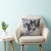 Border Collie Elegant Throw Pillow クッション (椅子)